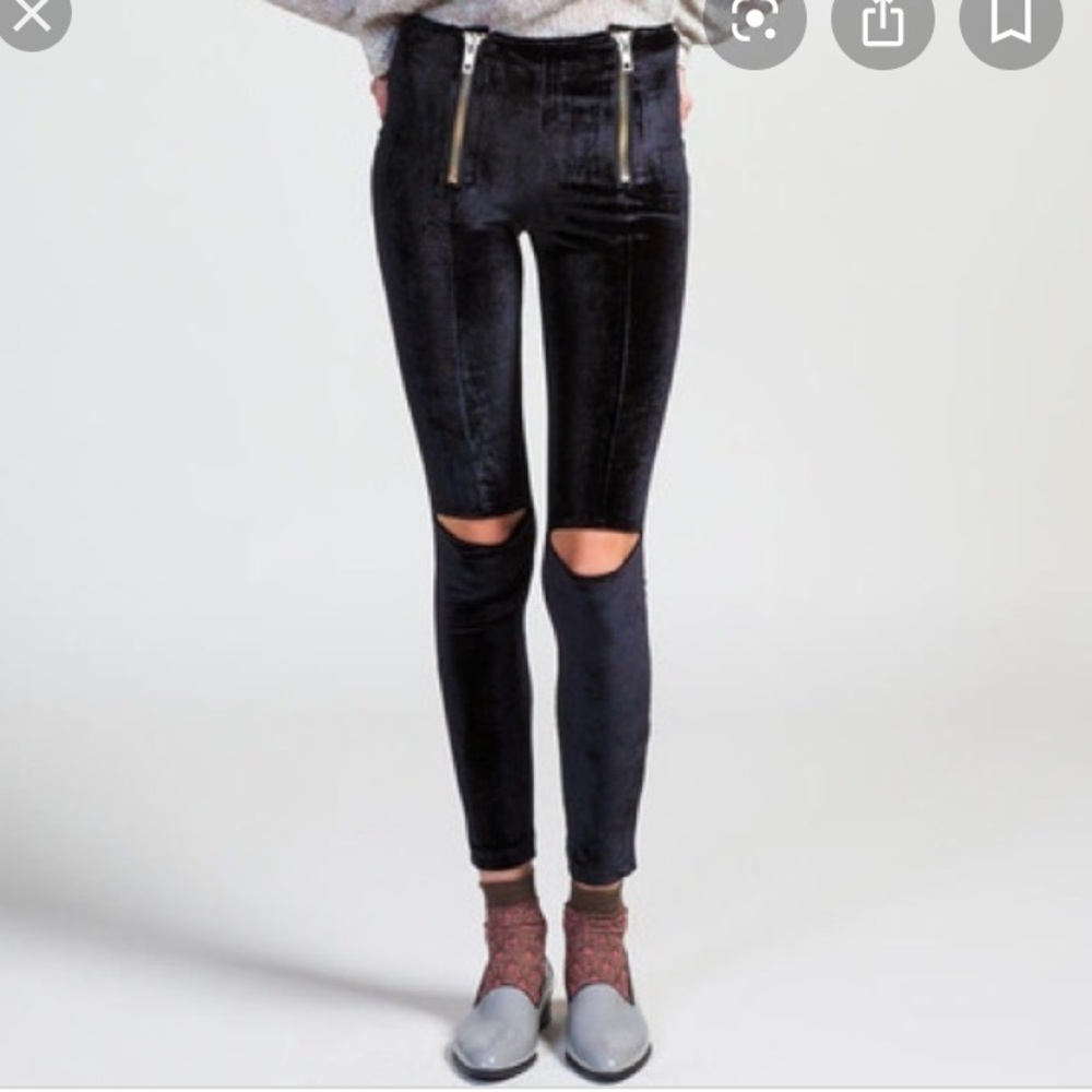 UNIF "ISH" Black Velvent Pants